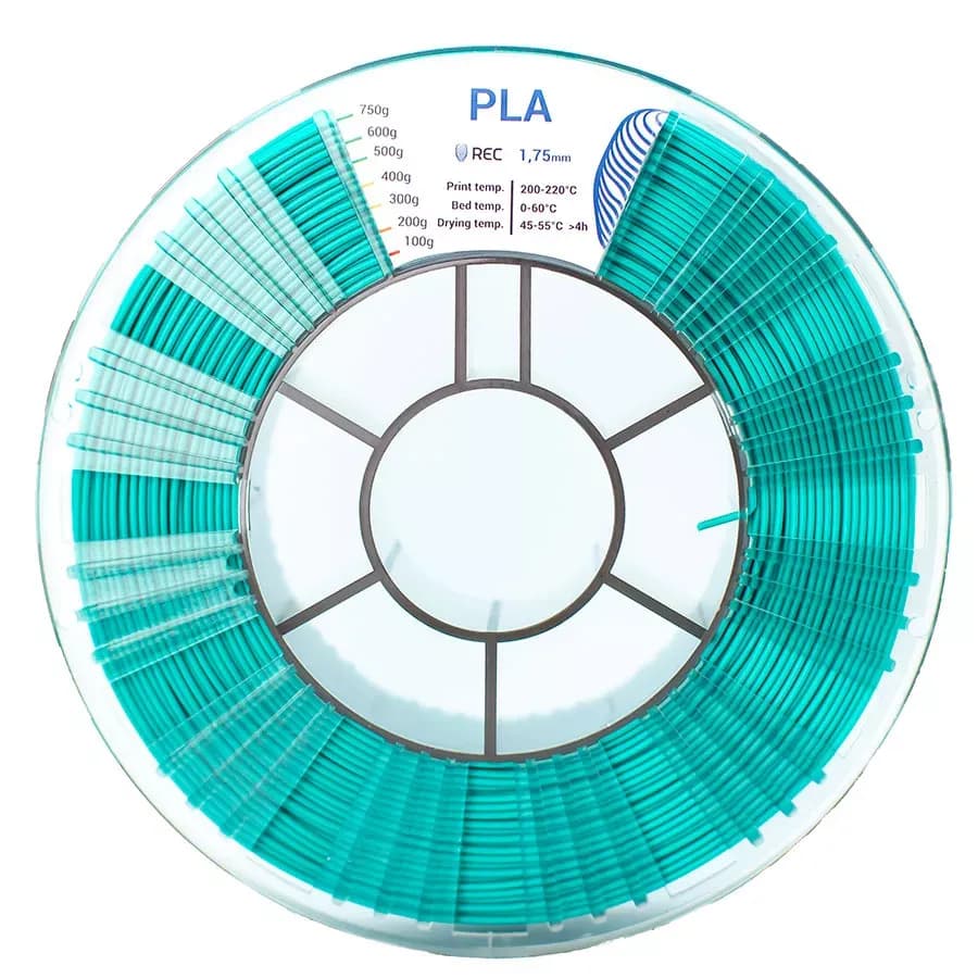 REC PLA пластик 1,75 Бирюзовый 0.75 кг