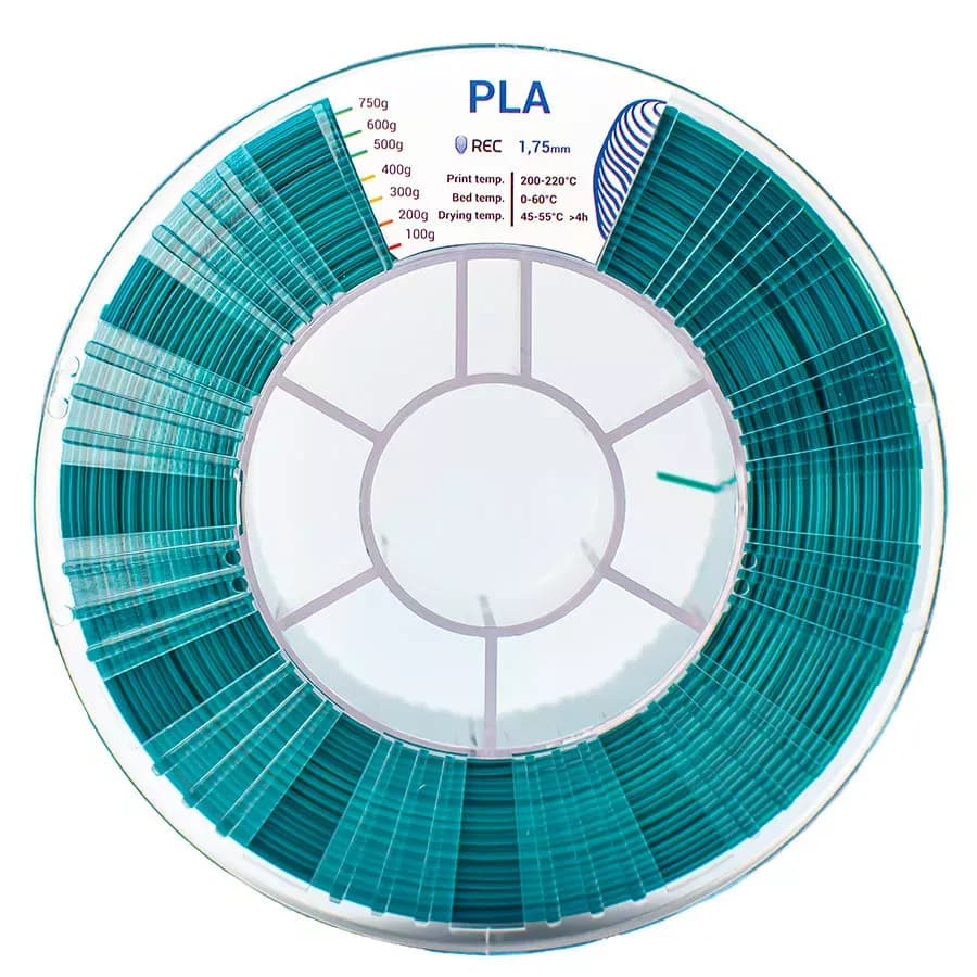 REC PLA пластик 1,75 Зеленый 0.75 кг