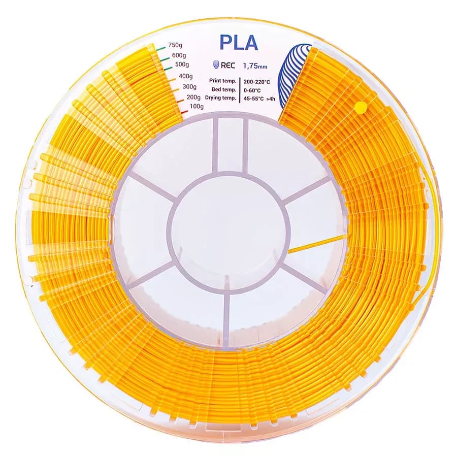 REC PLA пластик 1,75 Золотистый 0.75 кг