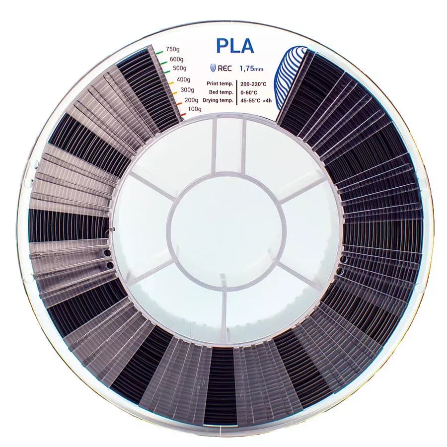 REC PLA пластик 1,75 Черный 0.75 кг