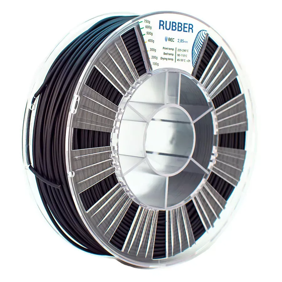 RUBBER пластик REC 2.85мм чёрный